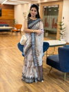 MG 624 Plain Linen Printed Daily Wear Sarees Wholesalers In Surat